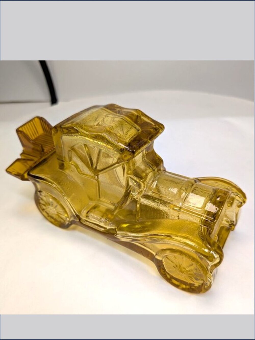 Vintage Avon Packard Roadster Amber Glass Cologne Bottle Car Decanter Empty